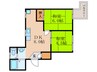 溝尾マンション 2DKの間取り
