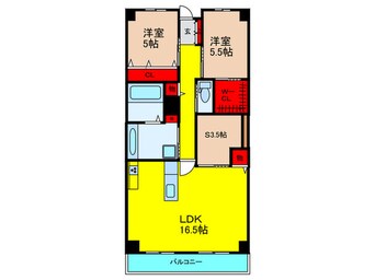 間取図 PHOENIX COURT交野Ⅱ南棟