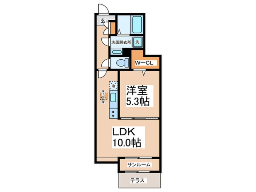 間取図 仮）マイコート　Ｈａｒｕ