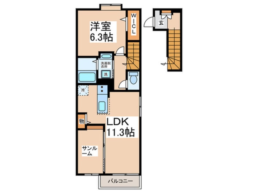 間取図 仮）マイコート　Ｈａｒｕ