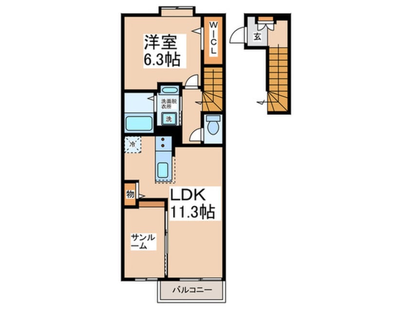 間取図 仮）マイコート　Ｈａｒｕ