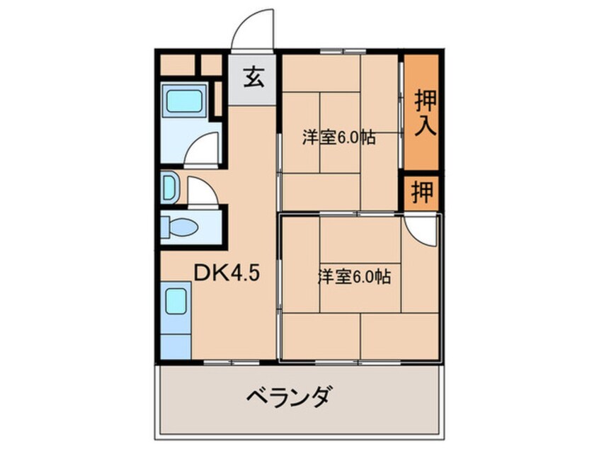 間取図 ﾏﾙﾋﾞｼﾏﾝｼｮﾝ天満