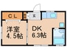 ビスタ庄内東町 1DKの間取り
