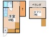 姫松マンション 1Rの間取り