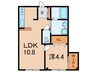 イルマーレ壱番館 1LDKの間取り