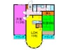 グランパティオ山ノ手 2LDKの間取り