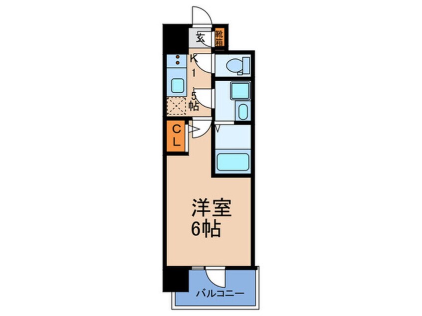 間取図 ｴｽﾘｰﾄﾞ弁天町ｸﾞﾗﾝﾂ(905)