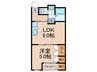 光南荘マンション 1LDKの間取り