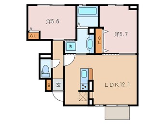 間取図 グランドソレーユⅡ棟