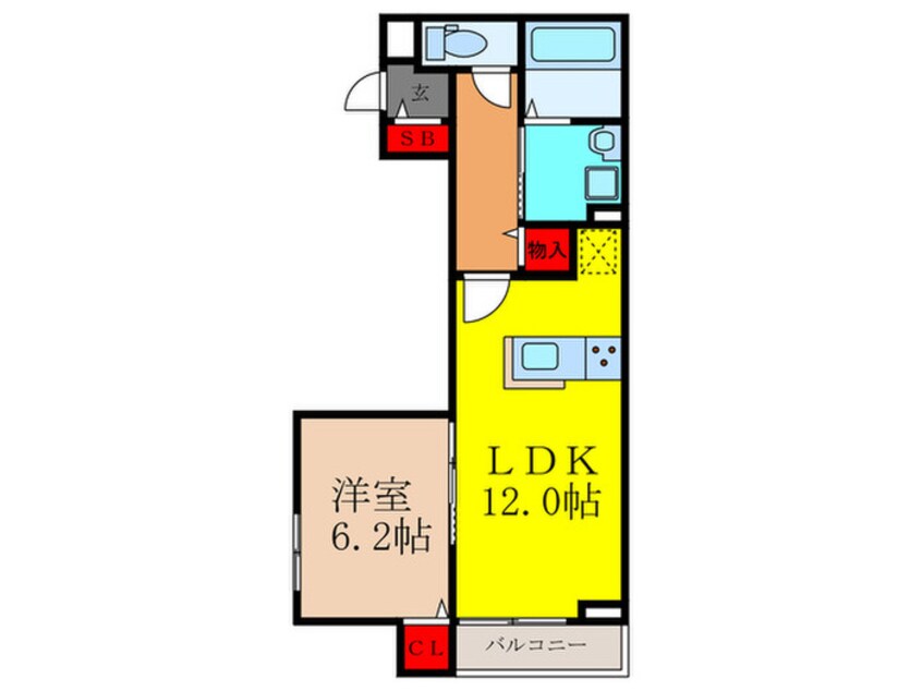 間取図 仮）東奈良2丁目マンション