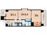 パークヒルズ 津田 2DKの間取り