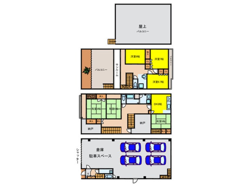 間取図 鳳東町二丁貸店舗