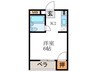 コートハウス紫明 1Kの間取り