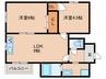 ウエストヒルズ 2LDKの間取り