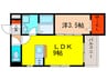 CoLaBo西宮中央 1LDKの間取り