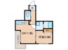 ARCA山科 1DKの間取り