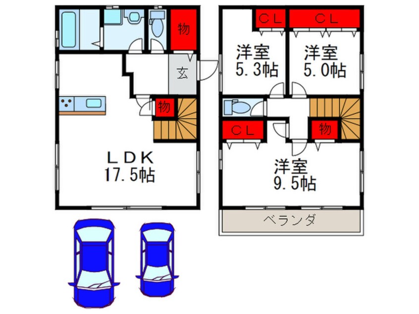 間取図 上野東２丁目戸建