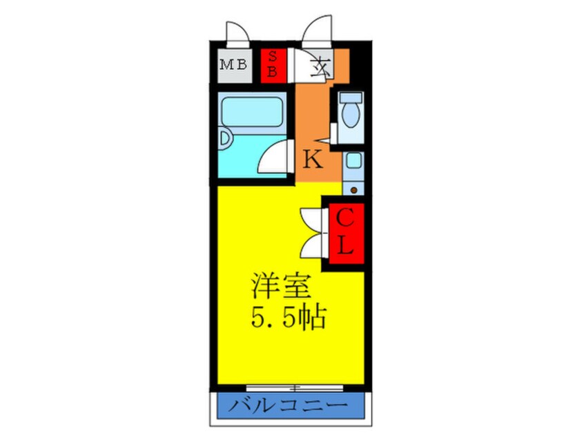 間取図 クラウンハイム淀川