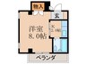 ラピスヤン東野 1Kの間取り