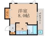 ラピスヤン東野 1Kの間取り