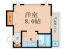 ラピスヤン東野 1Kの間取り