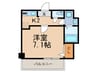 プレジ－ル灘 1Kの間取り