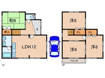 間取図 大池釜ケ谷住宅