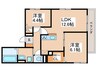 ピュアハイツⅡ 2LDKの間取り