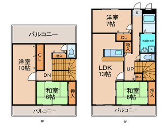 間取図 グランドール東田辺