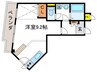 ソレイユ西山 1Rの間取り