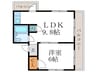 リビエ－ル杉浦 1LDKの間取り