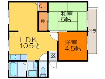 間取図 サンビレッジ森彦Ｂ棟