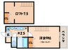 セコンダリー谷畑 1Kの間取り