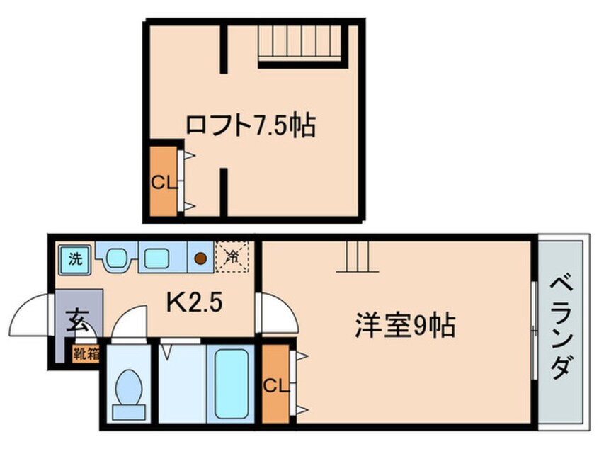 間取図 セコンダリー谷畑