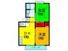 サンビレッジ森彦Ｄ棟 2DKの間取り