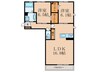 La・maison est 2LDKの間取り
