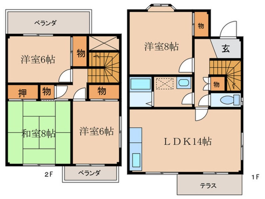 間取図 花住坂ヴィレッジＢ