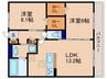 Ｎｏｒｔｈ　Ｃｏａｓｔ 2LDKの間取り