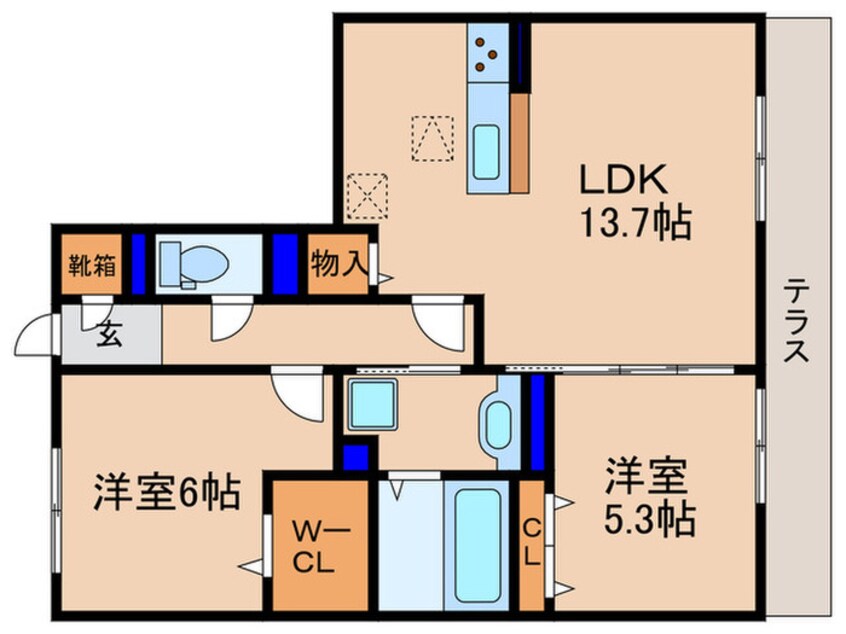 間取図 Ｎｏｒｔｈ　Ｃｏａｓｔ