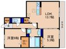 Ｎｏｒｔｈ　Ｃｏａｓｔ 2LDKの間取り
