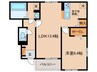 仮)ベルカレントⅠ 1LDKの間取り