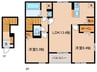 仮)ベルカレントⅠ 2LDKの間取り