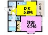 ピコットⅢ 1DKの間取り