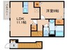 アイランド　ヨコデ 1LDKの間取り