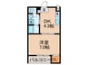 ピコットⅤ 1DKの間取り