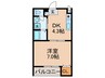 ピコットⅤ 1DKの間取り