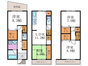 間取図 カッシ－ヤ西院