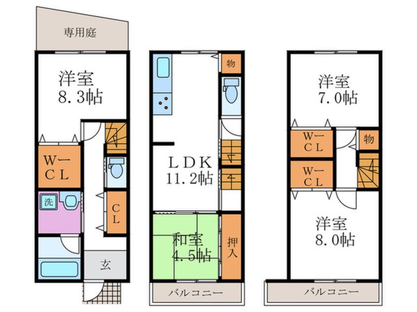 間取図 カッシ－ヤ西院