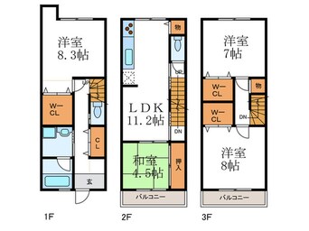 間取図 カッシ－ヤ西院