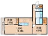 Clashist墨江 2LDKの間取り